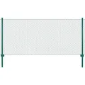vidaXL Maschendrahtzaun mit Pfosten Stahl 25 x 0,5 m Grün
