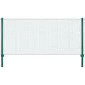 Maschendrahtzaun mit Pfosten Stahl 25 x 0,5 m Grün