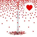Relaxdays Konfetti 10020858 XXL Party-Popper Herzen, aus Folie, Konfettikanone 80cm, mit rotem Konfetti