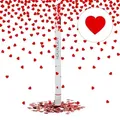 Relaxdays Party Popper 80 cm Herzen Rot