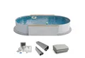 Fresh-Pool Ovalpool Fresh-Pool Profi Stahlwandpool Set oval, 525x320x1 (1-tlg), verzinkte Stahlwand