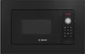 Bosch BFL623MB3 Serie 2 Einbau-Mikrowelle, 38 x 60 cm, 800 W, Drehteller 27 cm, Türanschlag Links, AutoPilot 7 7 Automatikprogramme, Reinigungsunterstützung, LED-Touchdisplay, Schwarz