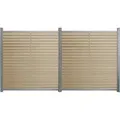 Home Deluxe WPC-Sichtschutzzaun Alira 2 Elemente 185 cm x 355 cm Teak