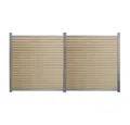 HOME DELUXE Sichtschutzelement WPC Sichtschutzzaun ALIRA, Zuverlässiger Sicht-, Wind- und Lärmschutz, Gartenzaun, Lamellenzaun