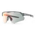 Polarisierte Fahrradbrille mit UV-Filter und Korrektionseinsatz – grau