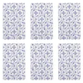 RICOLOR Schneidebrett Frühstücksbrettchen Indisch Blau, HPL, 23,5 x 14,5 cm (6er Pack)