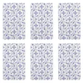 RICOLOR 12076 Frühstücksbrettchen Indisch Blau, HPL, 23,5x14,5cm, blau/weiß (6er