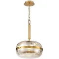 Elstead Lighting Pendelleuchte Eurofase, Messing, Metall, Glas, 58.5 cm, Lampen & Leuchten, Innenbeleuchtung, Hängelampen, Pendelleuchten