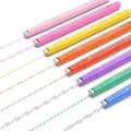 AECHY 8 Stück Textmarker Stift Set für Notizen, Doppelspitze Stifte mit 8 verschiedenen Mustern und 8 Farben feine Linien, Farbige Kurvenstifte für Bullet Journal, Schule, Kinder, Geschenke