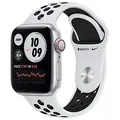 Apple Watch Nike SE 40 mm Aluminiumgehäuse silber am Nike Sportarmband pure platinum/schwarz [Wi-Fi + Cellular]