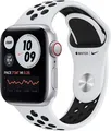 Apple Watch Nike SE 40 mm Aluminiumgehäuse silber am Nike Sportarmband pure plat