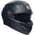 Motorrad Helm XS - AGV K3 Solid Integralhelm mit Sonnenblende - schwarz matt