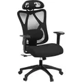 Songmics Bürostuhl Ergonomisch Computerstuhl Höhenverstellbar Schwarz - Schwarz