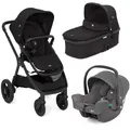 Joie Kombi-Kinderwagen Set Honour inkl. Babyschale i-Snug 2 i-Size Shell Gray, Gray Shale