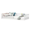 IDIMEX Bodenbett Gustavo mit Rausfallschutz Kiefer Massiv - weiß 90 x 200 cm Bodenbett mit Rausfallschutz Montessori-Kinderbett