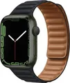 Apple Leather Link für die Watch Series 1 bis 10 / SE / Ultra (2) (44/45/46/49 mm) - Größe M/L - Midnight