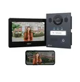 Goliath Basic Video Türsprechanlage, 2 Draht Bus, 7" Monitor, Unterputz Türklingel mit Kamera, Gegensprechanlage mit Türöffner und Klingel, 1 Familienhaus, Plug & Play, Smartphone App