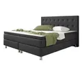 Boxspringbett - anthrazit - mit Topper - H3 - 180x200 cm