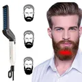 VOARGE Bart Glätteisen für Männer, Männer Schnelle Bartglätter Kamm, Multifunktionale Haar Curling Curler Bart-Kamm, für Krauses Barthaar, DIY flexibles Modellieren