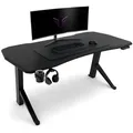 Ultimate Setup Gamingtisch Gaming Schreibtisch Gaming Tisch höhenverstellbar elektrisch schwarz 160 cm x 80 cm