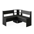 Vicco Esszimmer-Eckbank Roman, Schwarz, 120 x 120 cm, geeignet für Eckaufstellung in Küchen und Essbereichen
