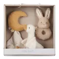 Little Dutch Geschenkset Baby 3-teilig (Schmusetuch, Greifling, Stofftier) ideal zur Geburt beige - Newborn Naturals