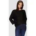 QS 3/4 Arm-Pullover Strickpullover Strickpullover mit Fledermausärmeln schwarz S (36)