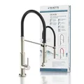 Schütte 23138 Design Spültischarmatur mit auswechselbaren Soft Touch Schlauch, 360 Grad schwenkbarer Wasserhahn für die Küche, Küchenarmatur Einhebelmischer, Mischbatterie in Edelstahl/Schwarz