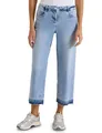 Cecil 7/8 Wide Leg Jeans im Loose Fit Light Blue Random Bleached 30
