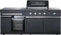 Buschbeck Outdoorküche Newcastle schwarz, 199 x 120 x 58 cm, inkl. 4-Brenner Gasgrill