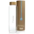 MAYU Water Trinkflasche 100% Borosilikatglas, Deckel aus Bambus, integriertes Sieb, verschiedene Größen 1500 ml