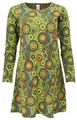 GURU SHOP Hippie Minikleid Boho Chic, Tunika - Grün, Damen, Size:L