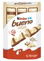 bueno White 6er – WaffelRiegel mit weißer Schokolade, zarter Knusperhülle und...