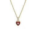 Stilla Anhänger Herz von Swarovski - Rot, Goldlegierungsschicht