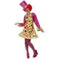 Smiffys Clown-Kostüm Clown Kostüm Kleid Karneval Faschingskostüm Damen, Dieses Clownskostüm ist voll auf den Punkt! gelb M