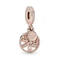 PANDORA Funkelnder Stammbaum Charm-Anhänger mit Cubic Zirkonia in 14 Karat rosévergoldete Metalllegierung Moments Collection