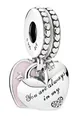 Pandora Herzanhänger Charm- Mutter & Tochter Herz Silber