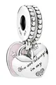 PANDORA Schmuck Charm-Anhänger Mutter & Tochter Herz Silber 792072EN40