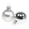 Viana Weihnachtsbaumkugel Weihnachtskugeln Glas Silber Matt und Glänzend Ø4cm 60er Set