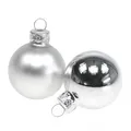 Weihnachtskugeln Glas Silber Matt und Glänzend Ø4cm 60er Set Christbaumschmuck