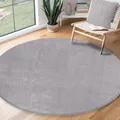 Teppich THE CARPET "Relax round", grau, H:16mm Ø:160cm
