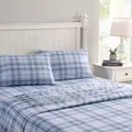 Bettlaken BaumwollflanellBettwäscheSet, Baumwolle, Mulholland Plaid Blue, Full