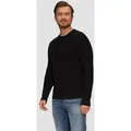 s.Oliver Longpullover Strickpullover Strickpullover mit Musterstruktur schwarz XXL (56/58)