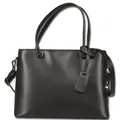 Florence Damen Schultertasche Tote Bag Leder Tasche schwarz OTF175S1