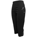 Cherry Berry 3/4-Hose Kurze Damen Sommerhose 3/4 lang Schlupfhose mit Stretchgewebe mit elatischen Bund, in Unifarben schwarz 40-42