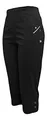Kurze Hosen Damen Sommerhosen Bermuda 7/8 Schlupfhose leichte Stoffhose angenehme Caprihose mit Taschen (40-42, Schwarz)