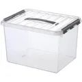 sunware® Aufbewahrungsbox Q-line 22,0 l - 40,0 x 30,0 x 26,0 cm transparent H6160402