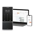 TimeMoto TM-818 SC Cloud-basiertes Zeiterfassungsgerät, kombinierbar mit kontaktlosen Smart Access Cards, RFID Badge/Schlüsselanhänger, PIN, bis zu 2.000 Benutzer, Terminplanung, Arbeitszeitberichte