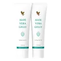 Forever Aloe Vera Gelly, 85% reines Aloe-Vera-Gel, After sun, kühlend, wohltuend, feuchtigkeitsspendend, zieht rückstandsfrei ein, pflegend, glutenfrei, dermatest-zertifiziert, Tube (2 x 118 ml)