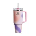 STANLEY 1913 Quencher H2.0 Flowstate Trinkflasche Mit Strohhalm 1.2L - Thermobecher Kühlt 11 Stunden - 48 Stunden Eisgekühlt - Thermosflasche BPA Frei - Edelstahl Trinkbecher - Rose Petal Motion